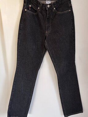 Vintage 80s Guess Jeans Black Denim Made in USA High Waist Size 27